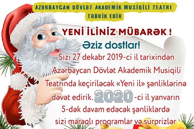 Akademik Musiqili Teatr Yeni il tamaşalarının hazırlığına başlayıb