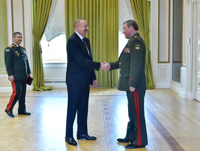 Azerbaijani President receives Chief of the General Staff of the Russian Armed Forces