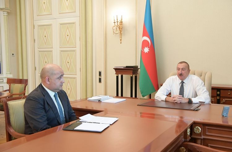 President Ilham Aliyev received Israfil Mammadov in connection with his appointment to new post