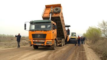 Yevlaxda üç kəndi birləşdirən avtomobil yolu yenidən qurulur