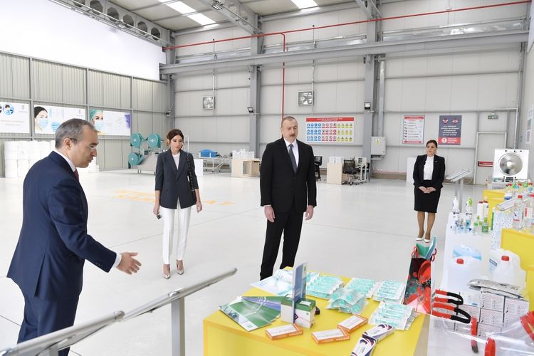President Ilham Aliyev attended opening of medical masks manufacturing enterprise in Sumgayit Chemical Industrial Park - UPDATED-1