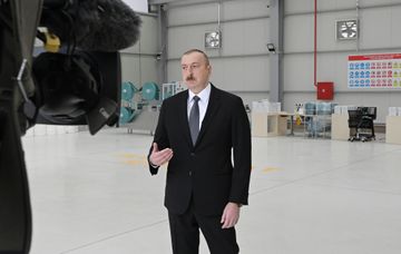 Prezident İlham Əliyev tibbi maska istehsalı müəssisəsinin açılışında iştirak edib - YENİLƏNİB