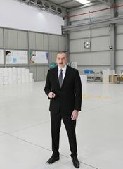 Prezident İlham Əliyev tibbi maska istehsalı müəssisəsinin açılışında iştirak edib - YENİLƏNİB