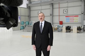 Prezident İlham Əliyev tibbi maska istehsalı müəssisəsinin açılışında iştirak edib - YENİLƏNİB