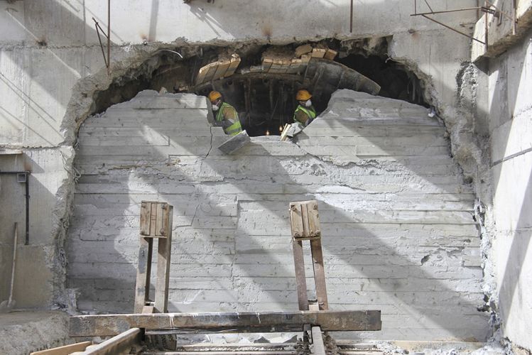 В тоннелях, ведущих в депо «Ходжасан» завершены земляные работы - ФОТО