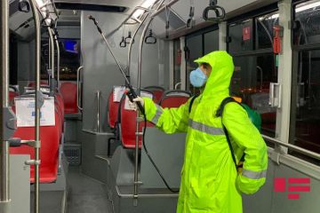BNA: Hər gün 30 avtobus parkında dezinfeksiya işləri aparılır - FOTO - VİDEO
