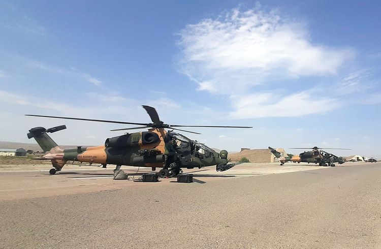 Combat helicopters were involved in the "TurAz Qartalı - 2020" Exercises - VIDEO