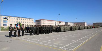 В войсках Нахчыванского гарнизона состоялась церемония принятия военной присяги