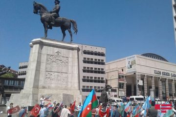 Ankarada Azərbaycana dəstək aksiyası keçirilib