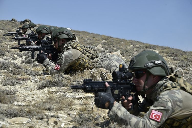 К первому этапу азербайджано-турецких совместных тактических учений привлечены подразделения спецназа - ВИДЕО