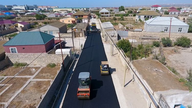 Suraxanıda təmirə ehtiyacı olan 18 km yol yenidən qurulur