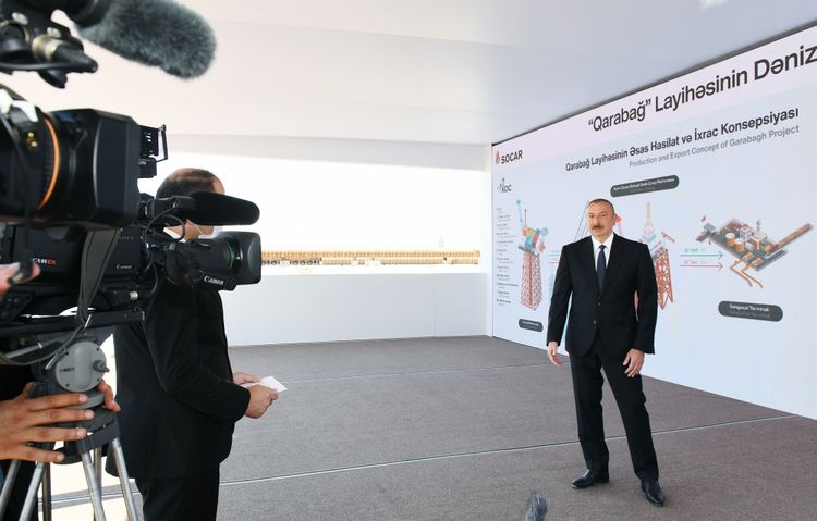 Azərbaycan Prezidenti: “Hesab edirəm ki, 2022-ci ilin sonunda “Qarabağ” yatağından ilk qaz və ilk neft çıxarılmalıdır”