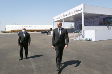 Prezident İlham Əliyev “Qarabağ” yatağının dayaq blokunun dənizə yola salınması mərasimində iştirak edib - YENİLƏNİB
