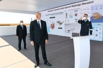 Prezident İlham Əliyev “Qarabağ” yatağının dayaq blokunun dənizə yola salınması mərasimində iştirak edib - YENİLƏNİB