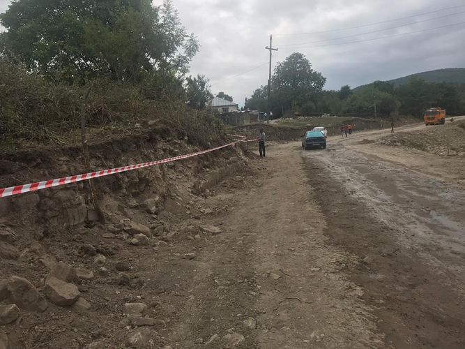 Ancient historical monument and art exhibits found during road construction in Azerbaijan