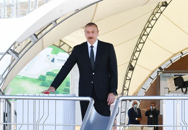 President Ilham Aliyev viewed construction of 330/220/110 kV Gobu power substation