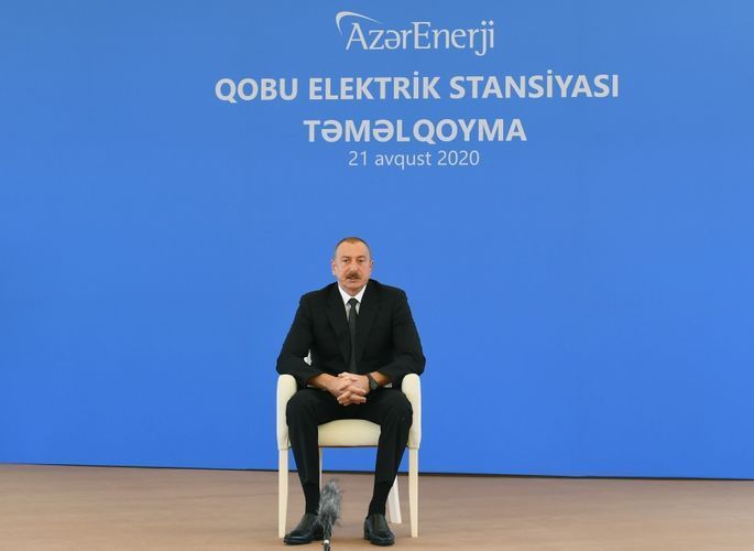 Президент Ильхам Алиев: Электростанция «Гобу» уменьшит зависимость Баку и Абшерона от Мингячевирской ТЭС