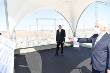 Prezident İlham Əliyev “Qobu” elektrik yarımstansiyasının tikintisi ilə tanış olub - YENİLƏNİB-1