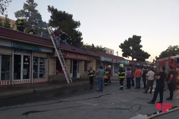 Şirvanda ticarət obyektlərində yanğın olub - FOTO