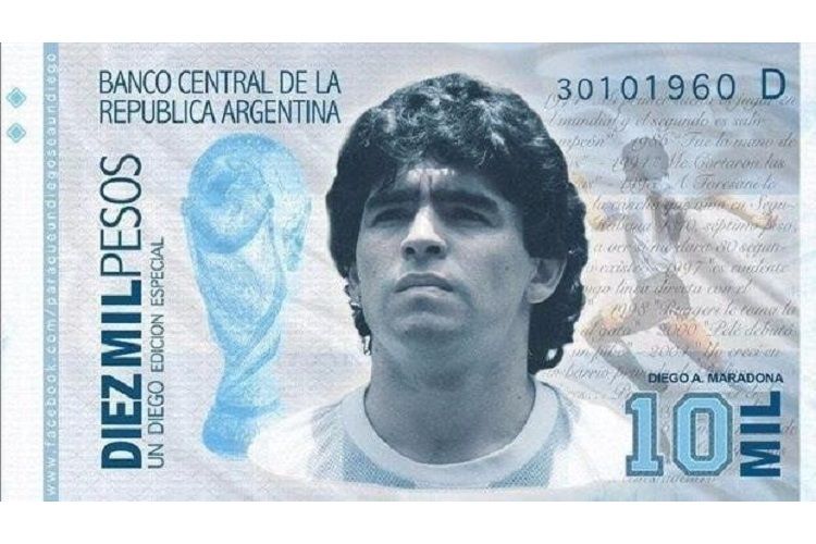 Argentinalılar Maradonanın təsviri əks olunmuş əsginasların çap olunmasını istəyirlər