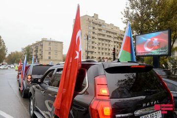 В Баку состоялся автопробег по случаю освобождения Лачина - ФОТО