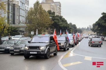 В Баку состоялся автопробег по случаю освобождения Лачина - ФОТО