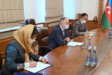 Ceyhun Bayramov Əfqanıstanın ölkəmizə yeni təyin olunmuş səfiri ilə görüşüb