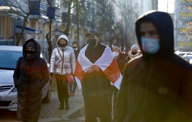 Minskdə etiraz aksiyaları zamanı 300-dən çox adam saxlanılıb