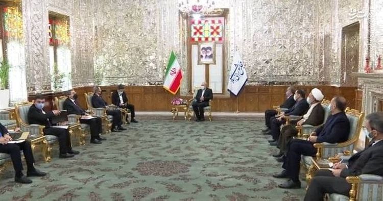 Ceyhun Bayramov İran parlamentinin spikeri ilə görüşüb