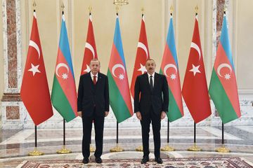 Türkiyə Prezidenti Rəcəb Tayyib Ərdoğanın rəsmi qarşılanma mərasimi olub