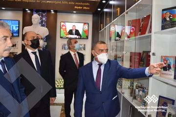Milli Kitabxanada ümummilli lider Heydər Əliyevə həsr olunmuş guşənin açılışı olub
