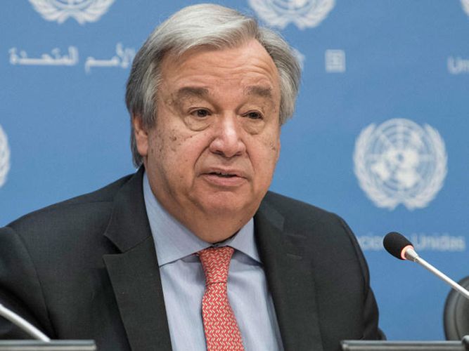 U.N. chief urges leaders of every country to declare 
