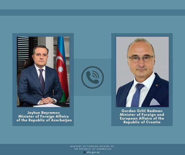 Telephone conversation held between Azerbaijani and Croatian FMs