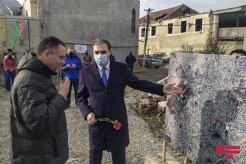 Maksim Şevçenko Gəncədə Ermənistanın raket atdığı əraziyə baş çəkib  - FOTOSESSİYA