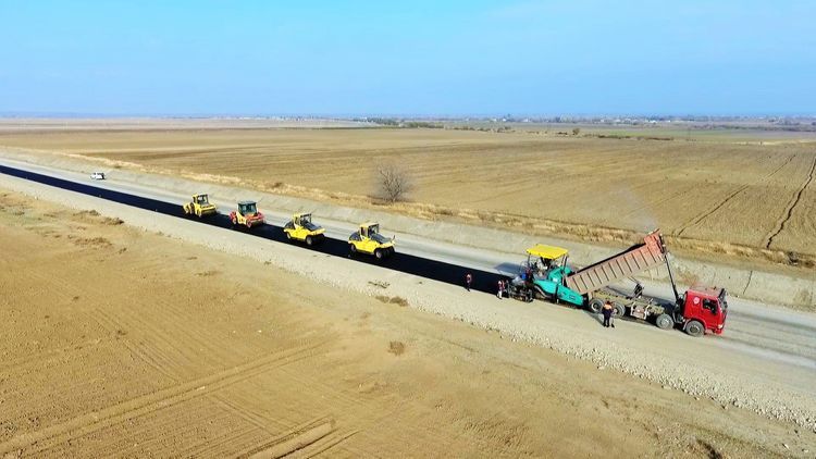 Azerbaijan launches asphalt pavement installation to leading to Sugovushan and Talysh 