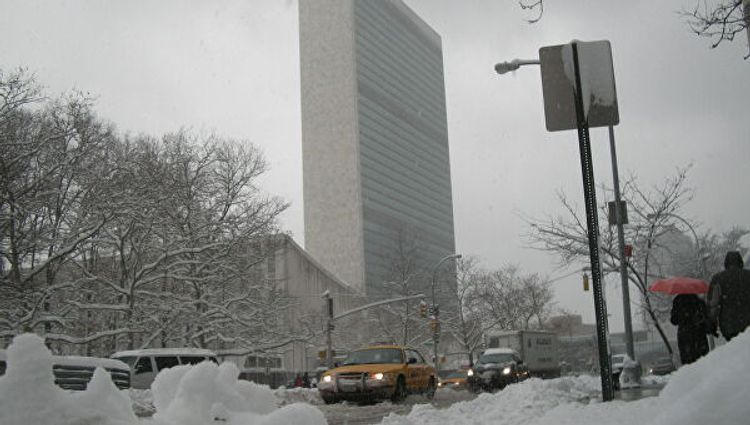 Штаб-квартира ООН в Нью-Йорке закрылась из-за снегопада