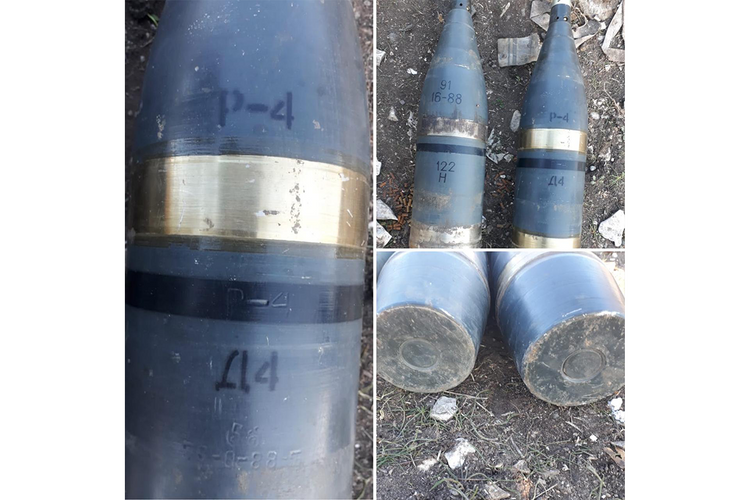 White phosphorus artillery shells, which prohibited,  found in the territory of the former enemy post  in Sugovushan - PHOTO
