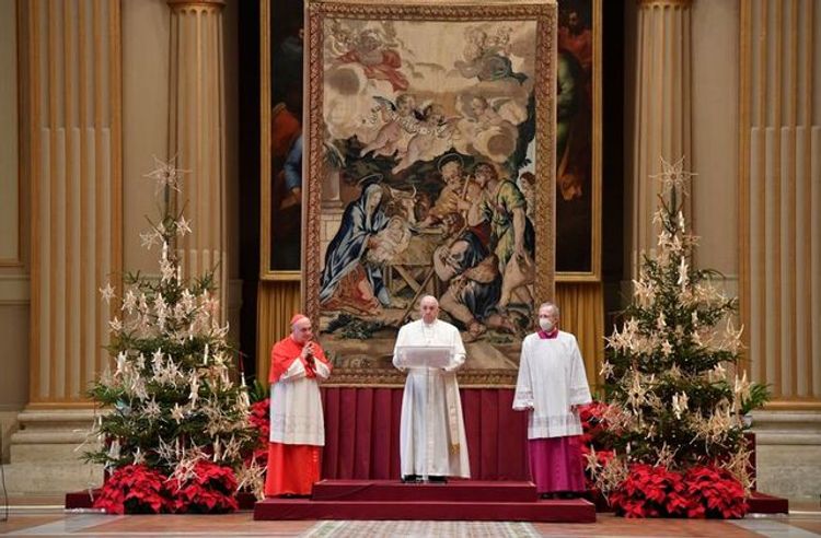 In Christmas message curbed by COVID, pope calls on nations to share vaccines