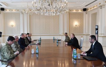 Prezident İlham Əliyev Türkiyənin milli müdafiə nazirinin başçılıq etdiyi nümayəndə heyətini qəbul edib - FOTO - YENİLƏNİB 