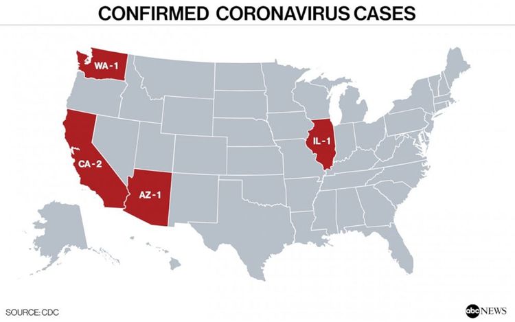 Eighth confirmed coronavirus case in US is travel-related