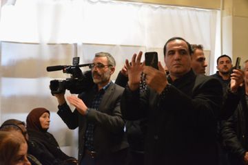 ®İqbal Ağazadənin kitabxanadakı görüşündə də izdiham yaşanıb