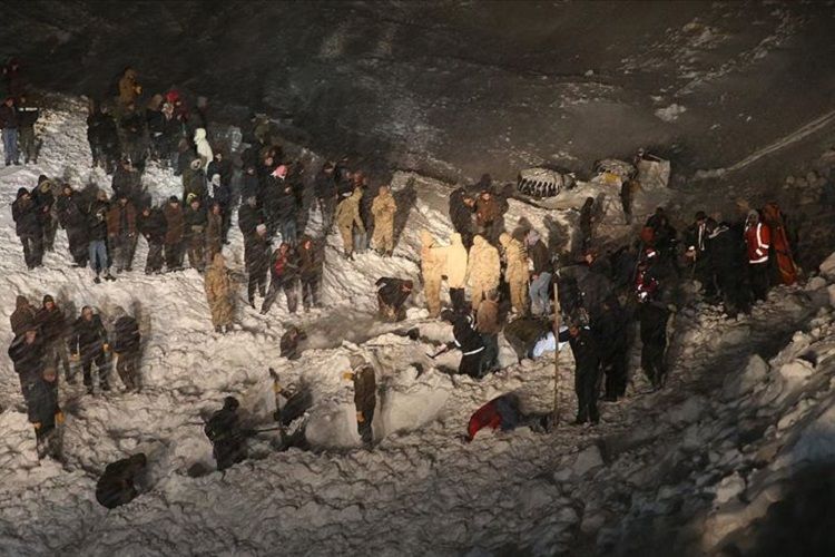 В Турции после схода лавины на микроавтобус погибли четыре человека