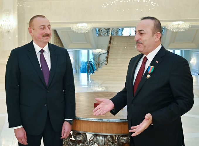 President Ilham Aliyev receives Turkish Foreign Minister Mevlut Cavusoglu - UPDATED