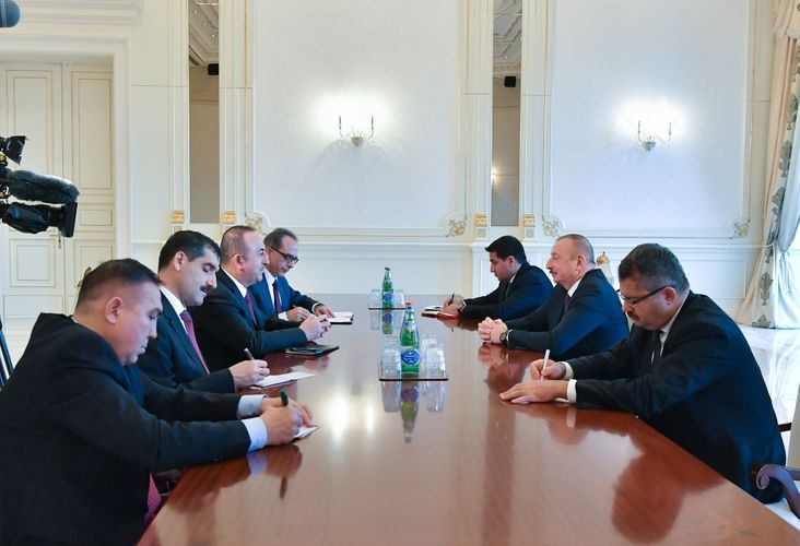 President Ilham Aliyev receives Turkish Foreign Minister Mevlut Cavusoglu - UPDATED