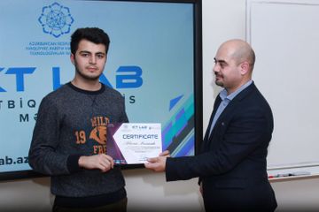 “Əşyaların interneti” laboratoriyasının ilk təcrübə proqramının iştirakçılarına sertifikatlar təqdim olunub