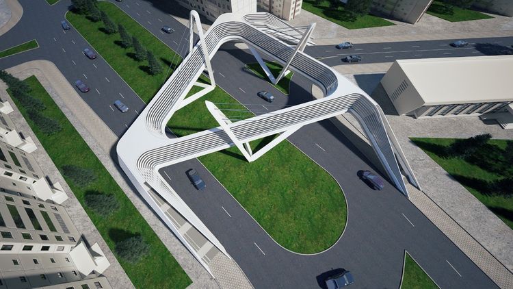 Tbilisi prospektində yeni yerüstü piyada keçidinin tikintisinə başlanılır