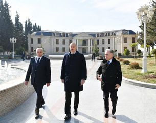 Prezident İlham Əliyev Kürdəmir rayonuna səfər edib