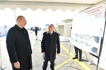 Prezident İlham Əliyev Kürdəmirdə avtomobil yolunun açılışında iştirak edib  - YENİLƏNİB