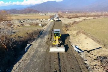 Balakəndə kəndlərarası yol yenidən qurulur - FOTO