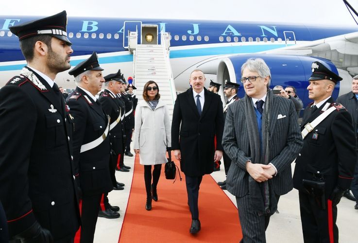 Azerbaijani President embarks on state visit to Italy